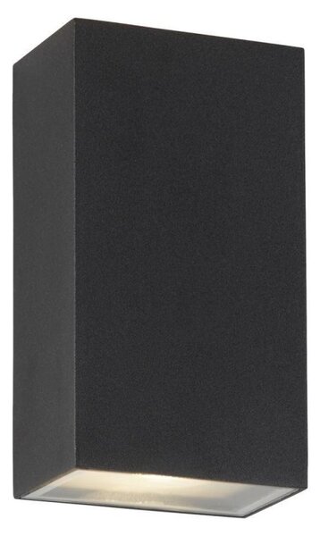Searchlight 8852BK LED Outdoor Rectangular Wall Light In Black With Straight Edges