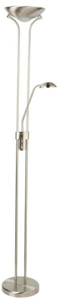 Searchlight 5430SS LED Mother And Child Two Light Floor Light In Satin Silver