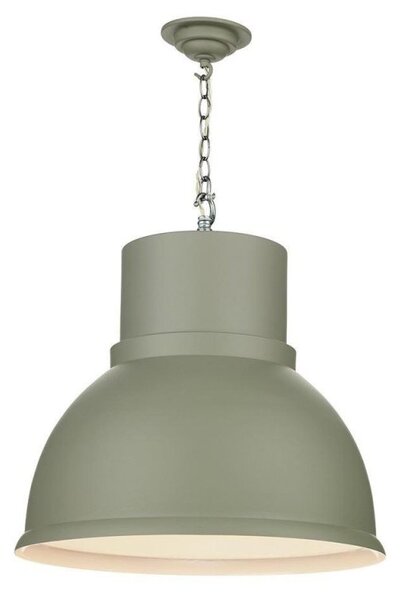 David Hunt Lighting SHO8199 Shoreditch One Light Ceiling Pendant Light In Powder Grey - Large: Dia - 490mm