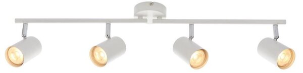 Saxby 73686 Arezzo Four Light Ceiling Bar Spotlight In White