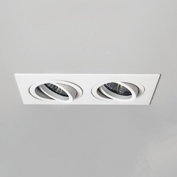 Astro 1240032 Taro Twin Recessed Ceiling Spotlight In White - Width: 185mm