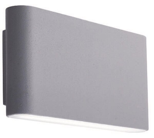 Searchlight 2562GY Outdoor Wall Light With Frosted Diffuser In Aluminium And Dark Grey