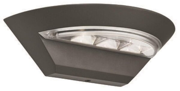Searchlight 5122GY LED Semi Circle Outdoor Wall Light In Dark Grey