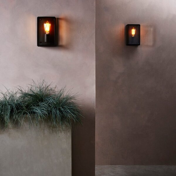 Astro 1095040 Homefield One Light Outdoor Wall Light In Black - Width: 130mm