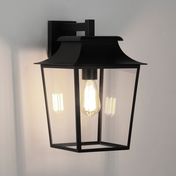 Astro 1340011 Richmond One Light Outdoor Wall Lantern Light In Black - Width: 254mm
