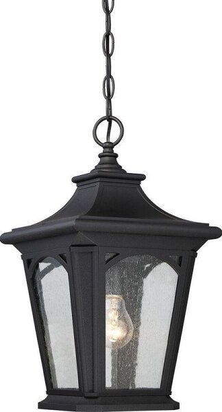 QZ/BEDFORD8/S Bedford 1 Light Small Chain Lantern Ceiling Light In Mystic Black