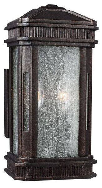 FE/FEDERAL/S Federal 2 Light Small Outdoor Wall Lantern Light In Gilded Bronze