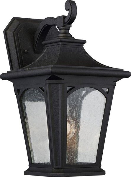 QZ/BEDFORD2/M Bedford 1 Light Medium Wall Lantern Light In Mystic Black
