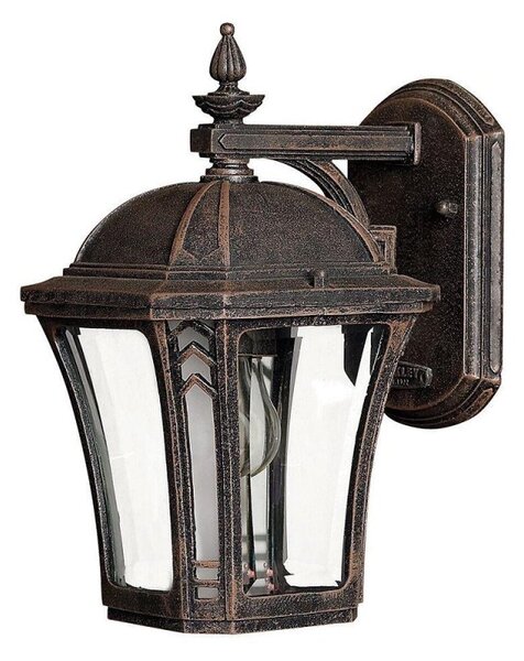 HK/WABASH2/S Wabash 1 Light Small Wall Lantern Light In Mocha