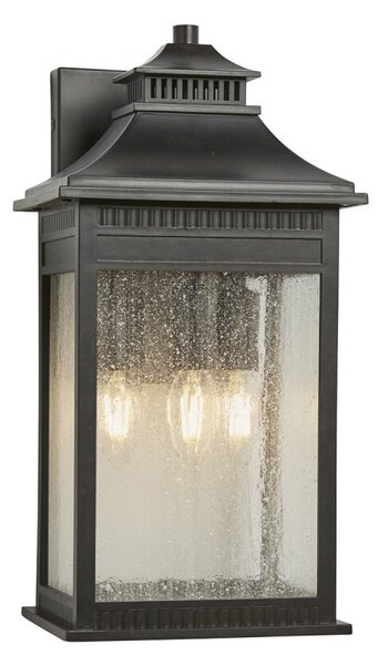 Elstead QZ-LIVINGSTON2-L Livingstone 3 Light Large Wall Lantern Light In Imperial Bronze