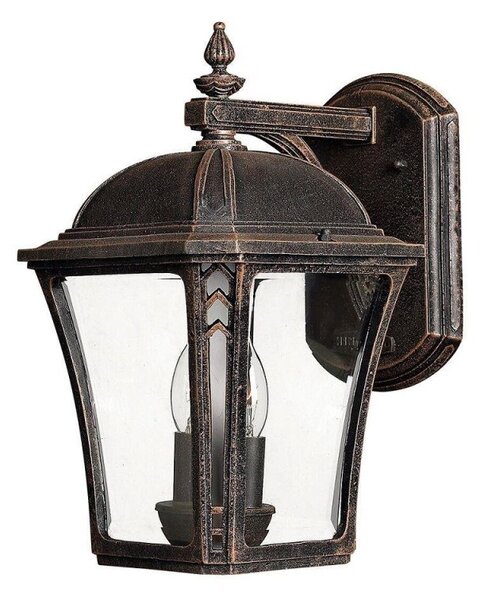 HK/WABASH2/M Wabash 2 Light Medium Wall Lantern Light In Mocha