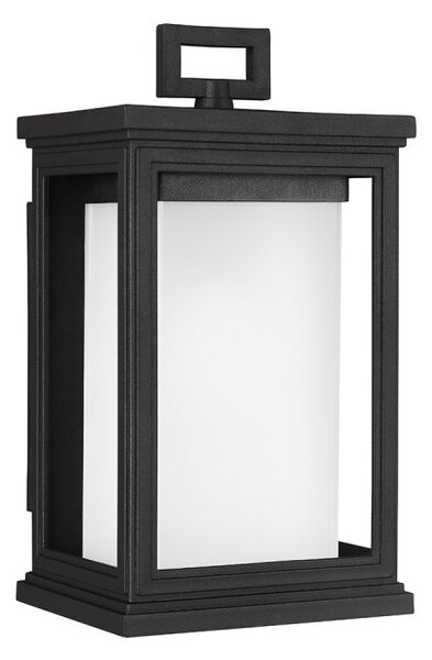 FE-ROSCOE-S Roscoe 1 Light Small Wall Lantern Light In Textured Black - Height: 293mm