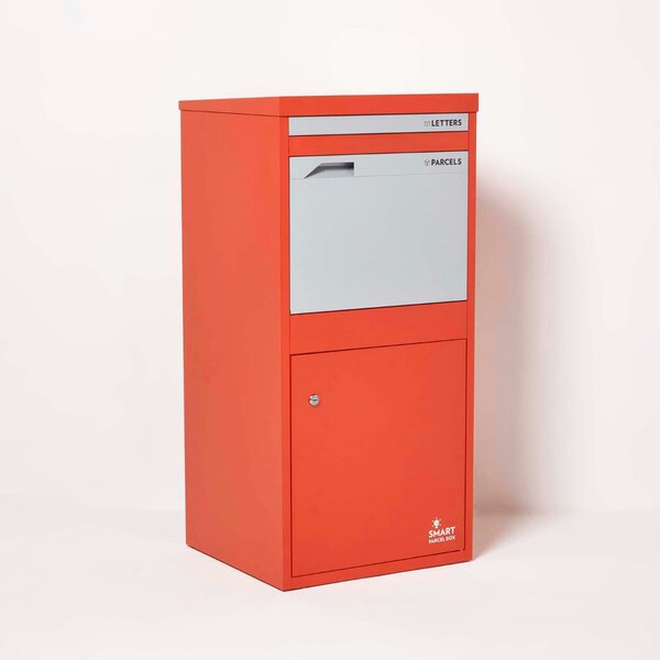 Homescapes Extra Large Front & Rear Access Red Smart Parcel Box