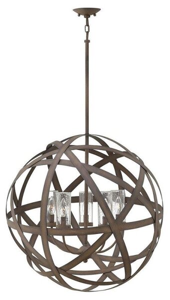 HK-CARSON-5P Carson 5 Light Outdoor Ceiling Chandelier Light In Vintage Iron