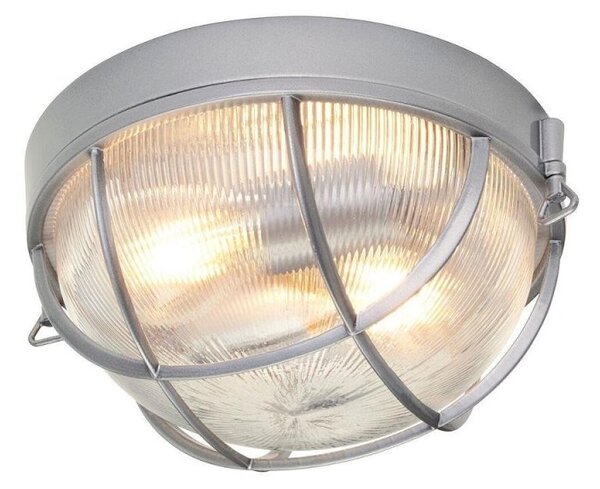 HK/MARINA/F Marina 1 Light Flush Mount Ceiling Light In Hematite