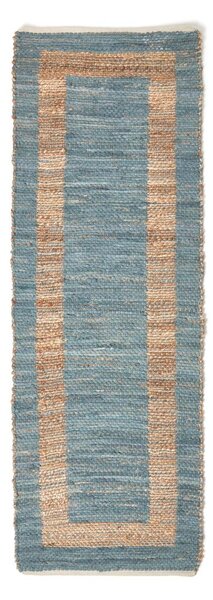 Homescapes Veranda Grey and Nude Hemp Chindi Hall Runner, 66 x 200 cm