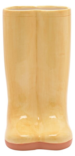 The Cottage Garden Yellow Ceramic Welly Vase Yellow