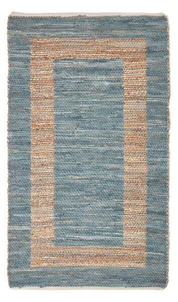 Homescapes Veranda Grey and Nude Hemp Chindi Rug, 90 x 150 cm