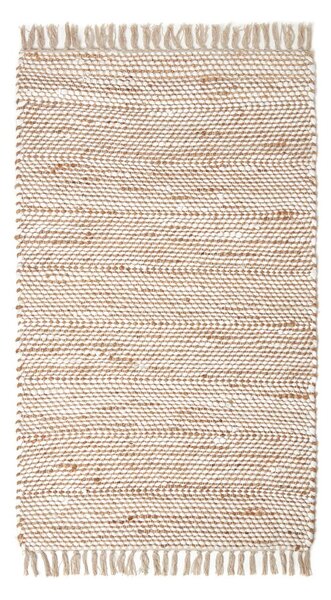 Homescapes Horizon Neutral Chevron Hemp Chindi Rug, 90 x 150 cm