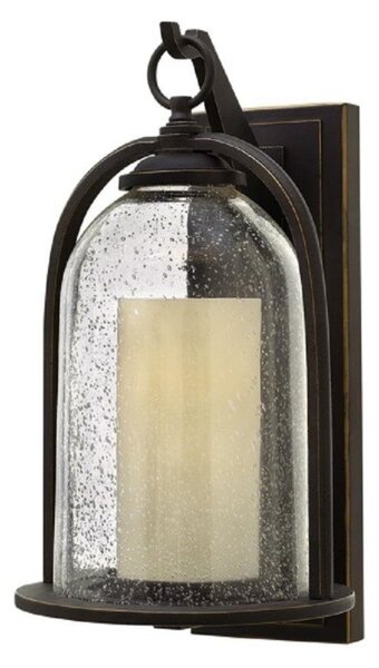 HK/QUINCY/M Quincy 1 Light Medium Wall Lantern Light In Oil Rubbed Bronze - Height: 425mm
