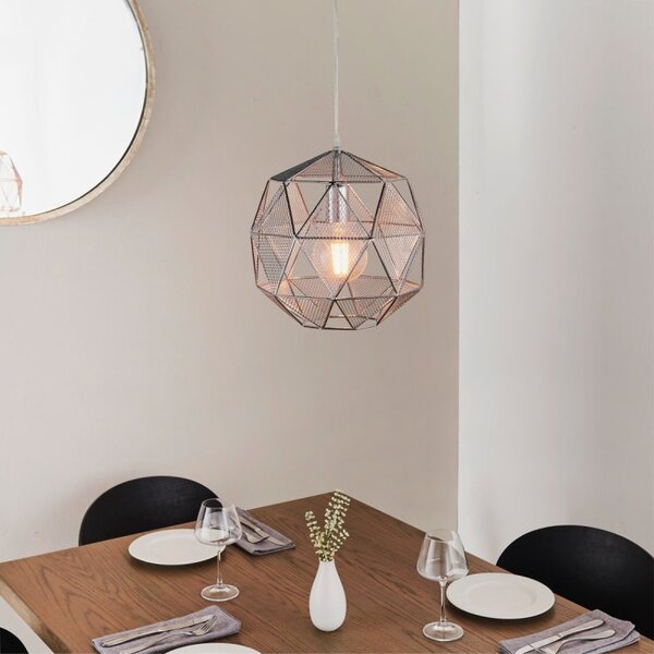 Endon 72817 Armour One Light Pendant Light In Chrome Plate