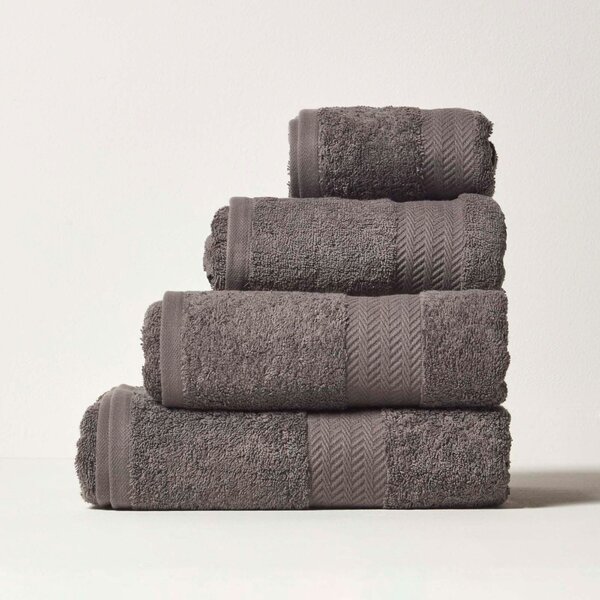 Homescapes Slate Grey 500 GSM Egyptian Cotton 4 Piece Towel Bale