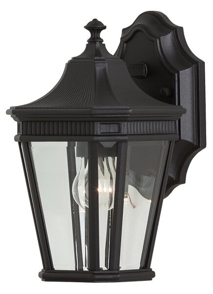 FE-COTSLN2-S BK Cotswold Lane 1 Light Small Wall Lantern Light In Black