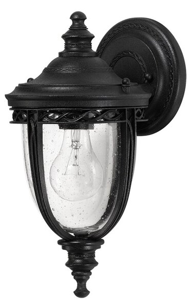 Elstead FE-EB2-S-BLK English Bridle 1 Light Small Wall Lantern Light In Black