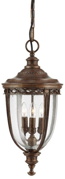 Elstead FE-EB8-L-BRB English Bridle 3 Light Large Chain Lantern Ceiling Light In British Bronze