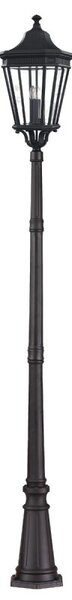 FE-COTSLN5-L BK Cotswold Lane 3 Light Large Post Light In Black