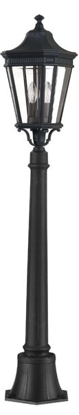 FE-COTSLN4-M BK Cotswold Lane 2 Light Medium Pillar Light In Black