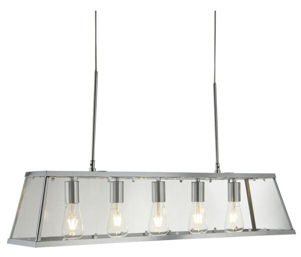 Searchlight 4614-5CC Voyager Five Light Horizontal Ceiling Lantern Light In Chrome