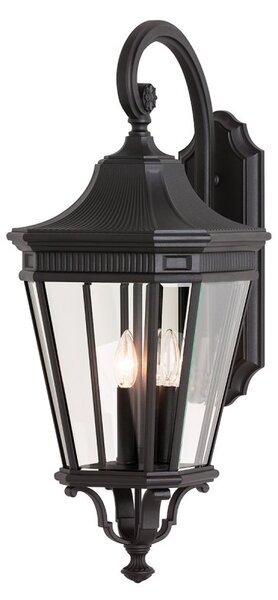 FE-COTSLN2-L BK Cotswold Lane 3 Light Large Wall Light In Black