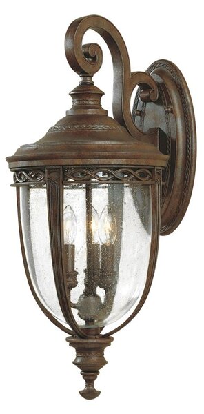 Elstead FE-EB2-L-BRB English Bridle 3 Light Large Wall Lantern Light In British Bronze