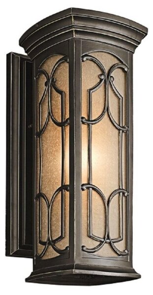 Elstead KL/FRANCEASI/M Franceasi 1 Light Medium Wall Lantern Light In Olde Bronze - H: 457mm