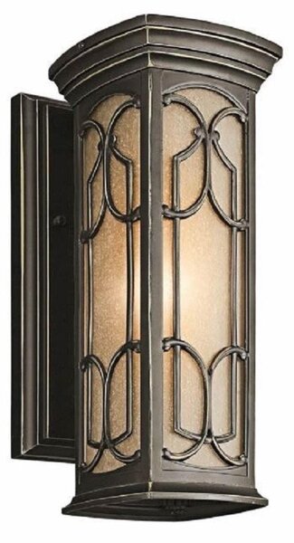 Elstead KL/FRANCEASI/S Franceasi 1 Light Small Wall Lantern Light In Olde Bronze - H: 368mm