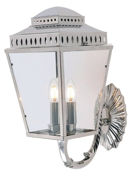 Elstead MANSION-HOUSE-WB1-PN Mansion House 3 Light Wall Lantern Light In Polished Nickel