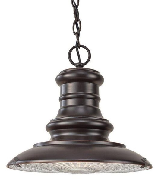 Elstead FE/REDDING8/M RB Redding Station 1 Light Medium Chain Ceiling Light In Restoration Bronze