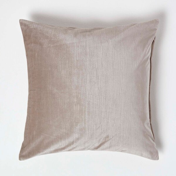 Homescapes Luxury Cream Velvet Cushion Cover, 45 x 45 cm