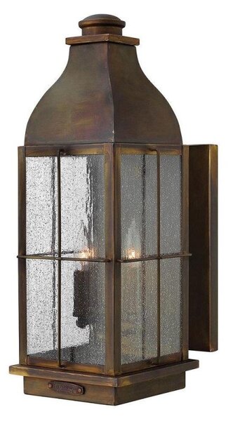 HK/BINGHAM/L Bingham 3 Light Large Wall Lantern Light In Sienna - Height: 533mm