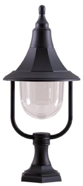Elstead SHANNON PED Shannon 1 Light Outdoor Pedestal Light In Black