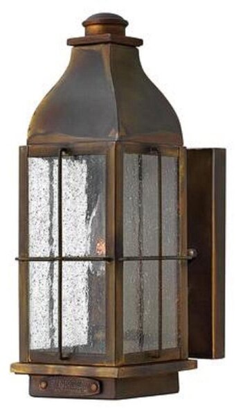 HK/BINGHAM/S Bingham 1 Light Small Wall Lantern Light In Sienna - Height: 318mm