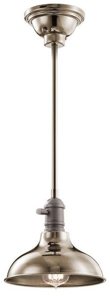 KL/COBSONTRIO PN Cobson 1 Light Mini Pendant/Semi Flush/Wall Light In Polished Nickel