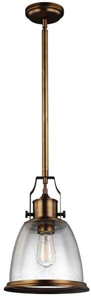 FE/HOBSON/P/M AB Hobson 1 Light Medium Ceiling Pendant Light In Aged Brass