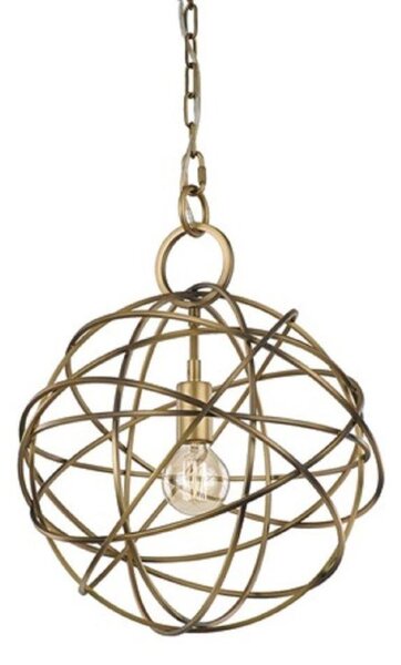 F2366/1 One Light Ceiling Pendant Light In Gold Ironwork