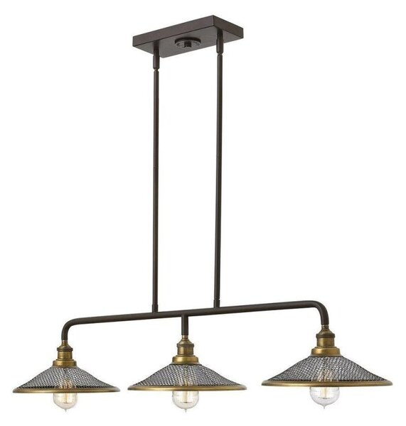 HK/RIGBY/ISLE KZ Rigby 3 Light Ceiling Isle Chandelier Light In Buckeye Bronze
