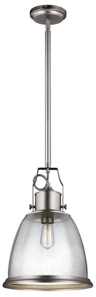 FE/HOBSON/P/L SN Hobson 1 Light Large Ceiling Pendant Light In Satin Nickel