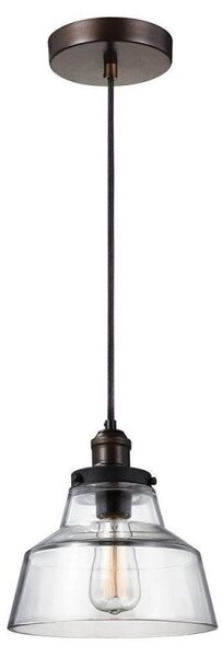FE/BASKIN/P/A BR Baskin 1 Light Large Ceiling Pendant In Aged Brass And Zinc - Dia: 254mm