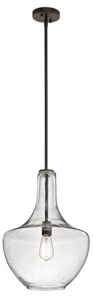 KL/EVERLY/P/M OZ Everly 1 Light Medium Ceiling Pendant Light In Olde Bronze
