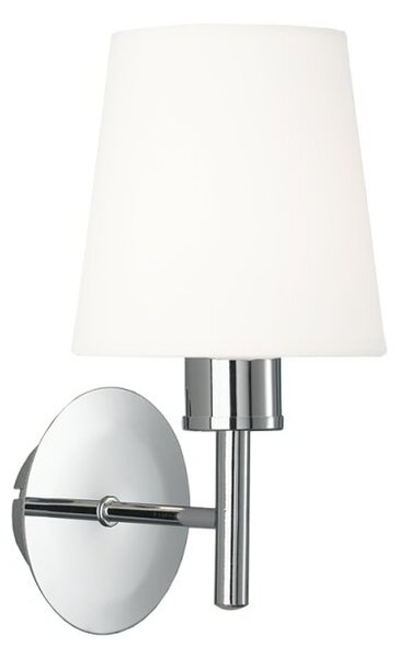 Franklite Turin FL2126/1/1123 One Light Wall Light In Chrome With Fabric Shade